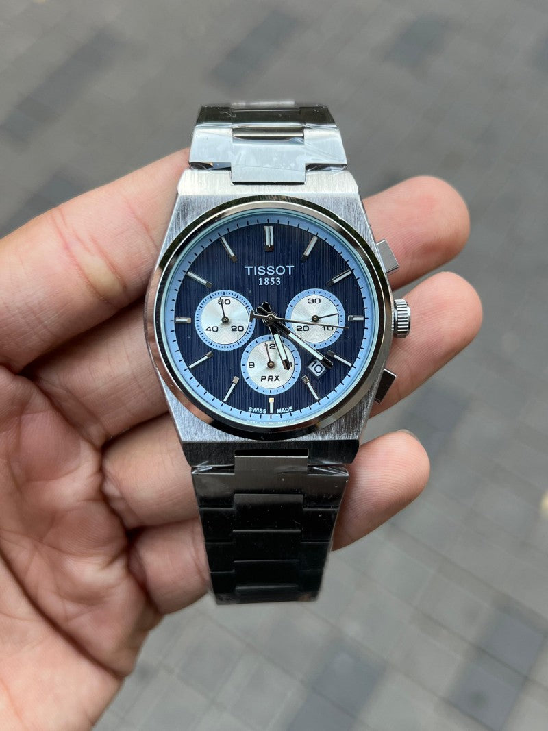 Tisso t PRX Chronograph Silver Blue