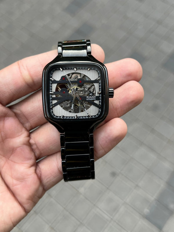 Rad o True Square Automatic Open Heart Black