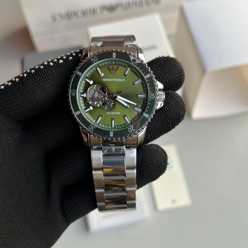 Emporio Arman i Automatic Crown AAA Silver Green
