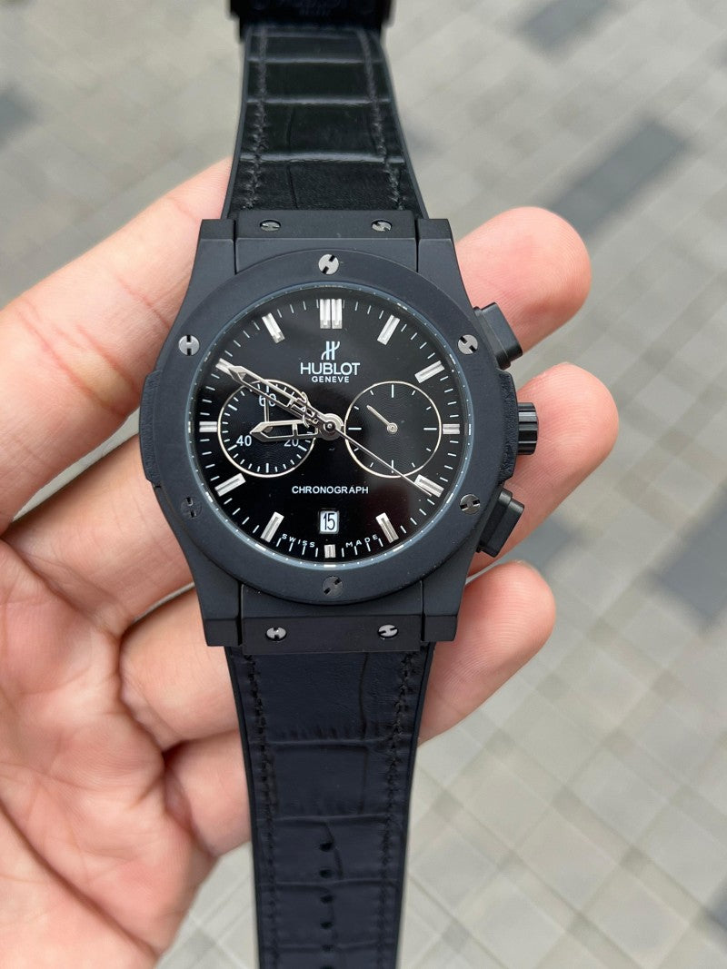 Hublo t Big Bang Full Black Leather Main image