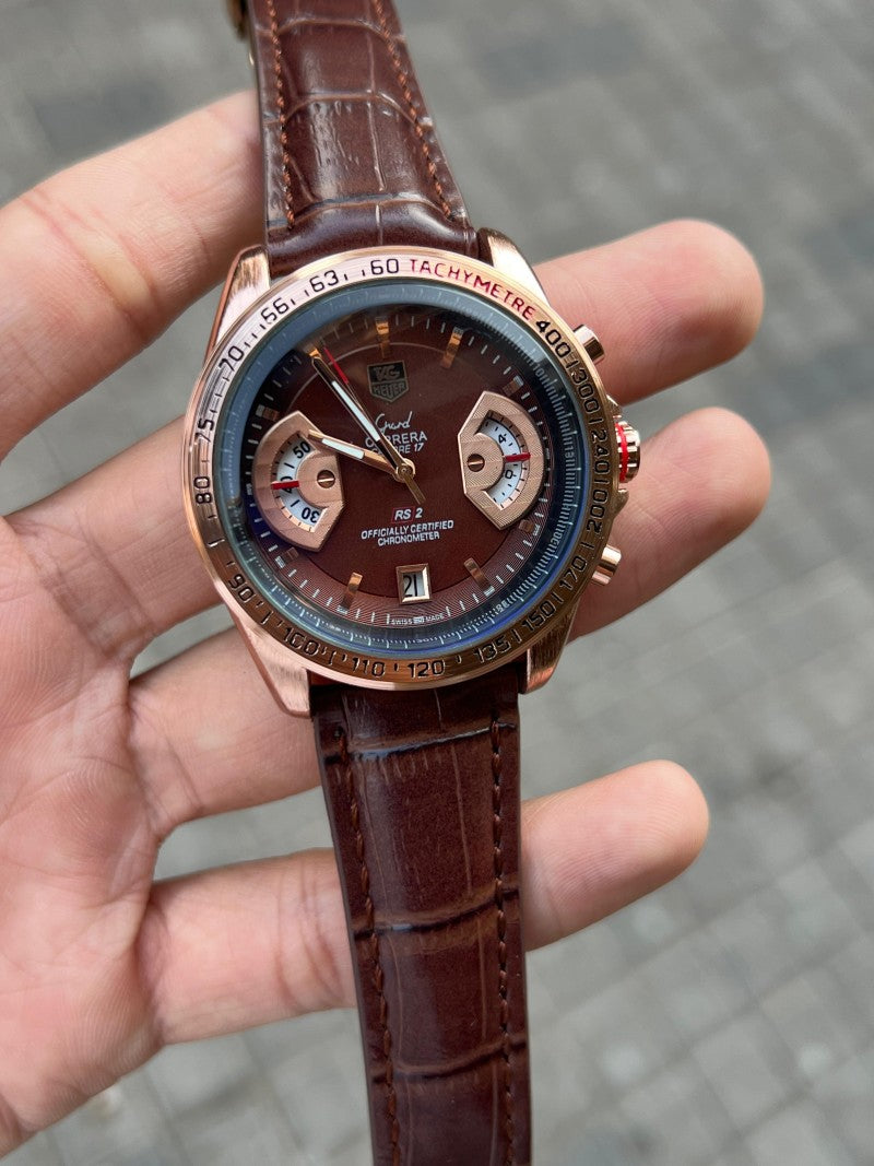 Tag Heue r Carrera Calibre 17 Leather