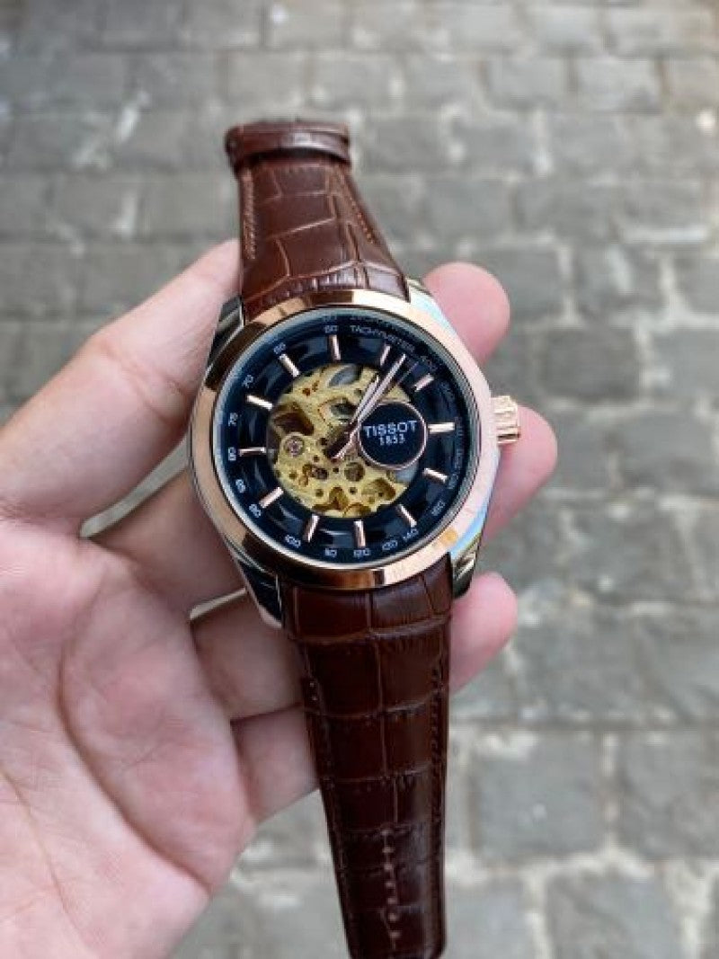 Tisso t 1853 skeleton automatic leather Main image