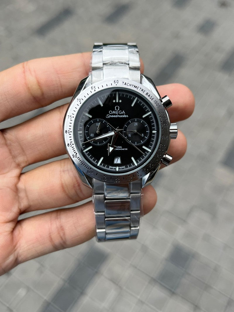 Omeg a Speedmaster Co Axial Silver Black