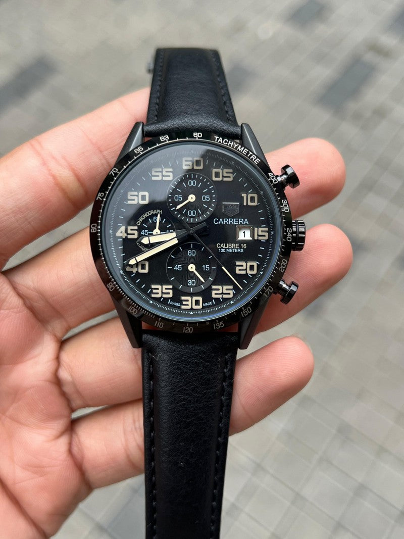 Tag Heue r Calibre 16 Black Leather Main image
