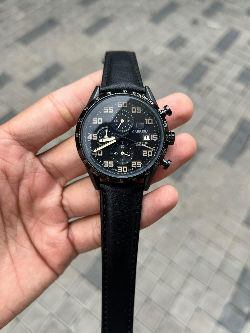 Tag Heue r Calibre 16 Black Leather Secondary image