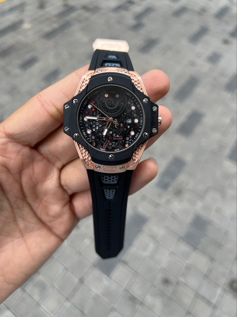Hublo t Big Bang Rose gold Black