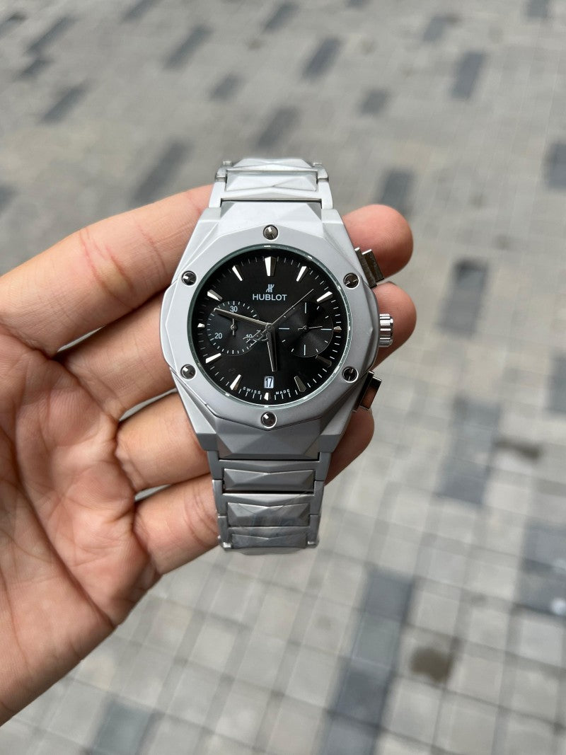 Hublo t Big Bang Chronograph Silver Black