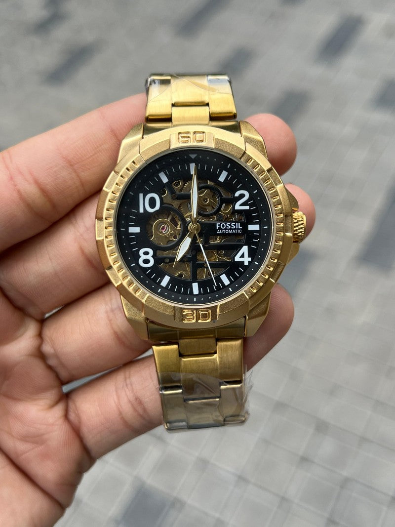 Fossi l Automatic Gold Black