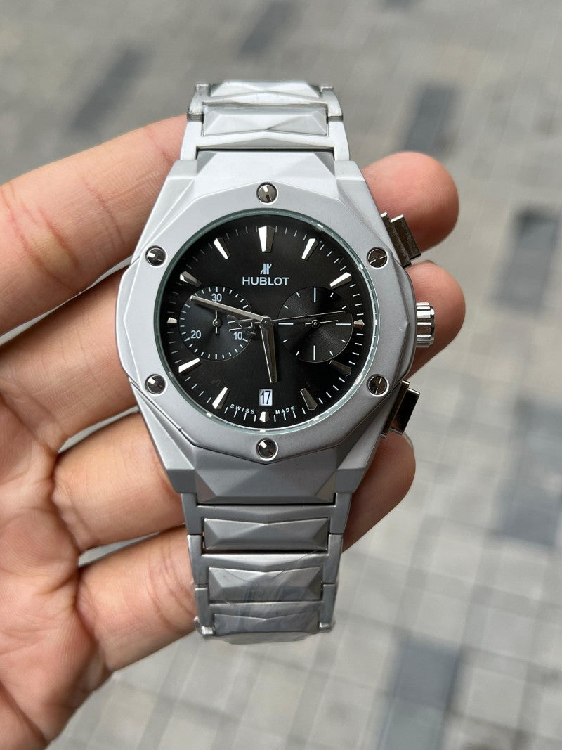 Hublo t Big Bang Chronograph Silver Black