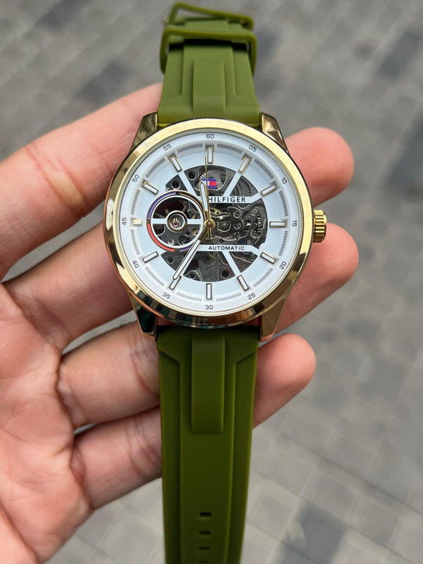Tommy Hilfige r Automatic Green Silicon
