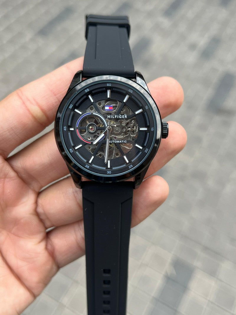 Tommy Hilfige r Automatic Black Silicone