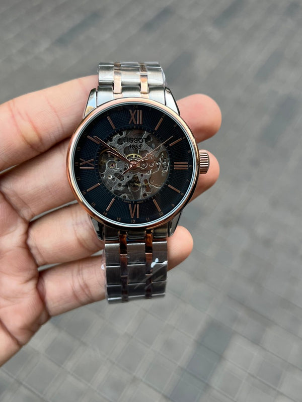 Tisso t 1853 Automatic Two Tone Black Dial