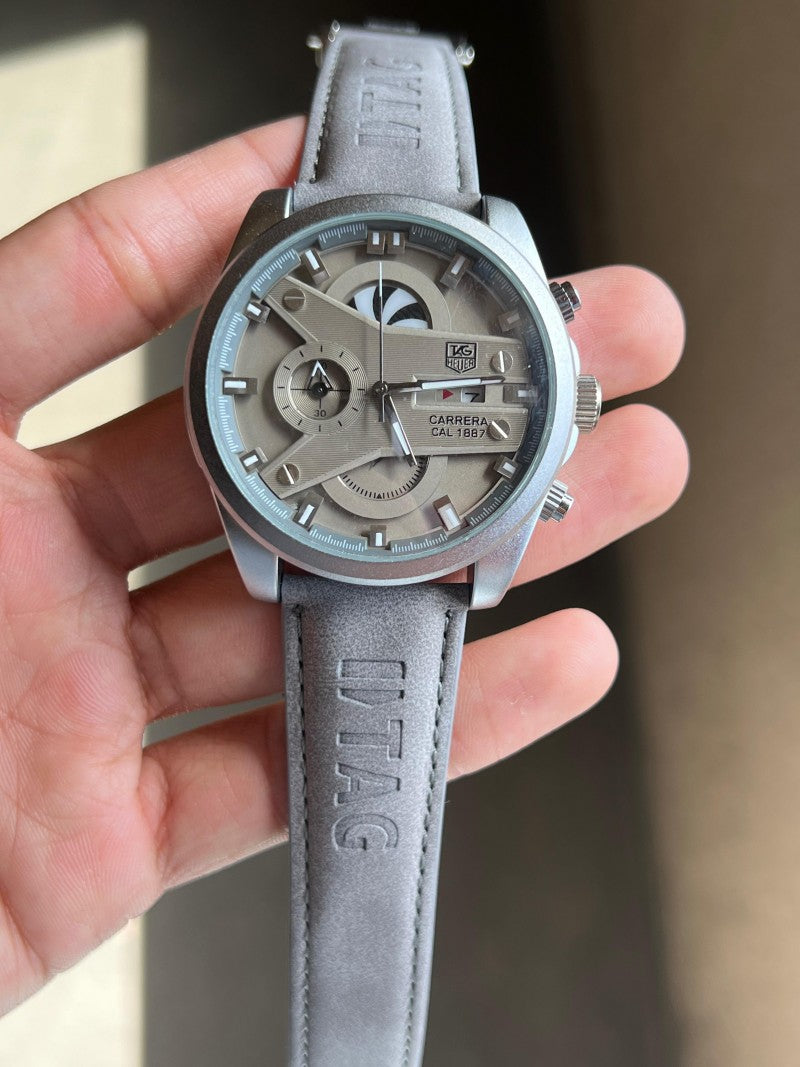 Tag Heue r CR 7 Grey Leather