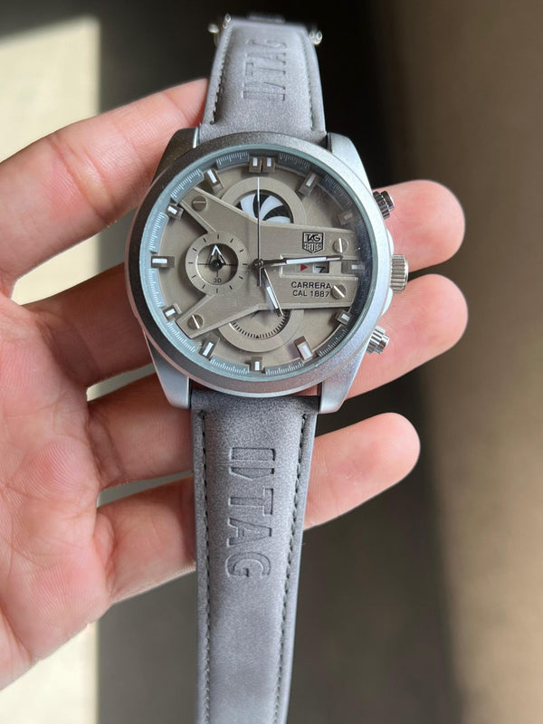 Tag Heue r CR 7 Grey Leather