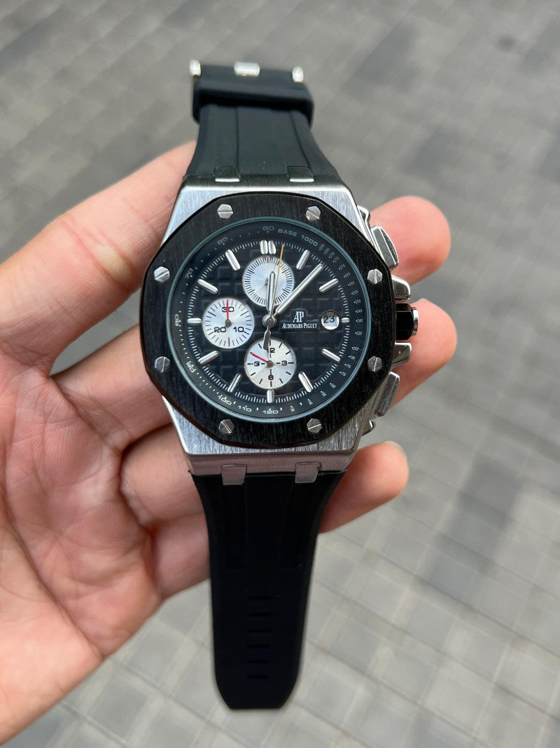 Audemars Pigue t Silver Black Chronograph