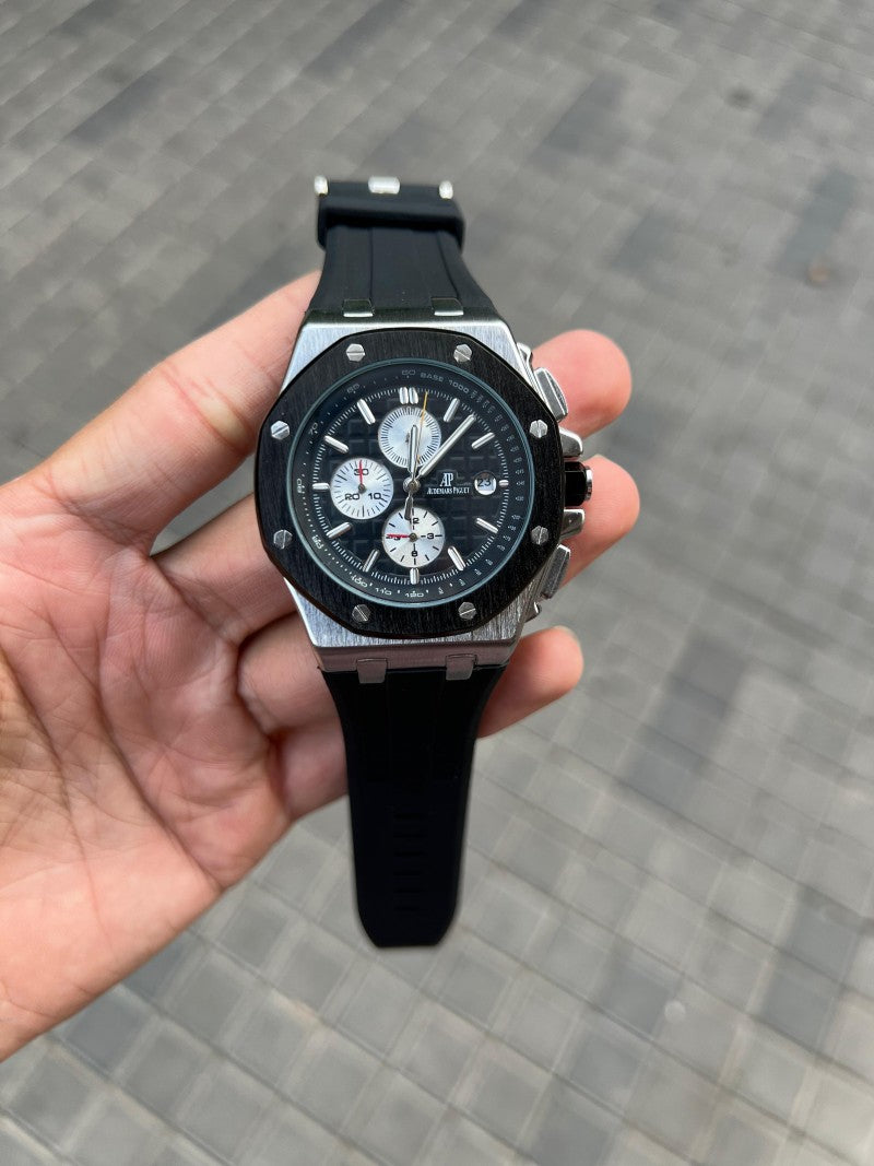 Audemars Pigue t Silver Black Chronograph Secondary image