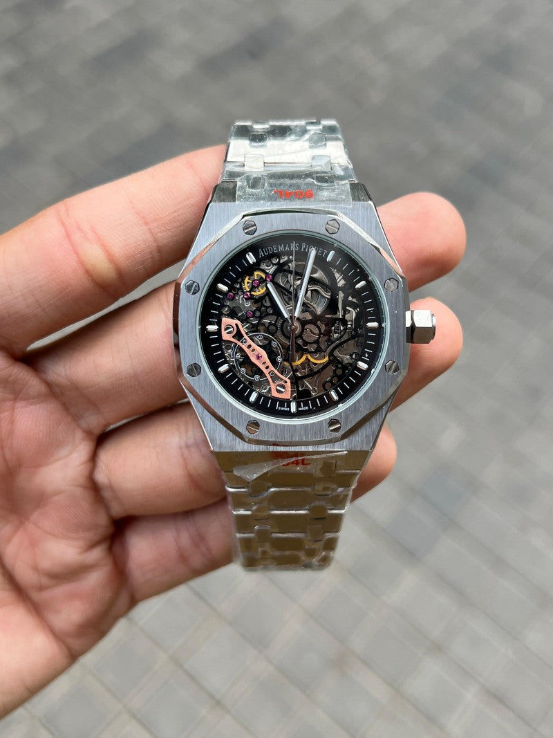 Audemars Pigue t Royal Oak Skeleton Silver Black Premium Secondary image