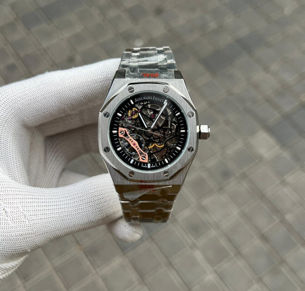 Audemars Pigue t Royal Oak Skeleton Silver Black Premium