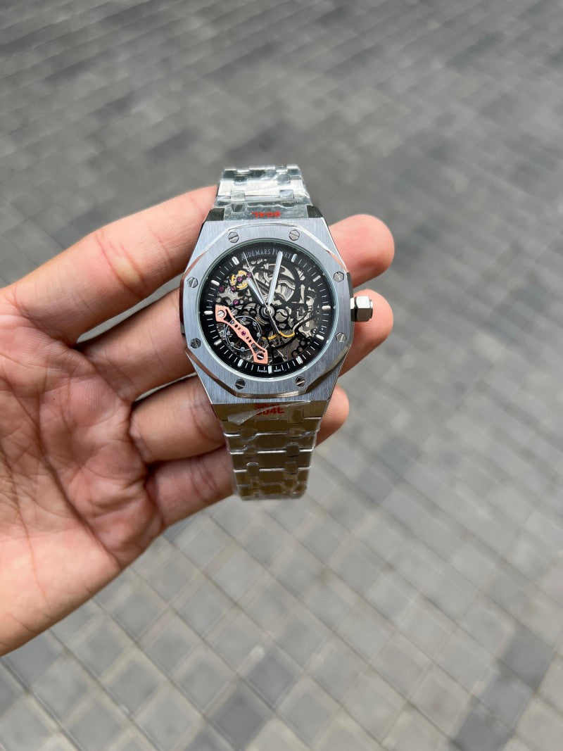Audemars Pigue t Royal Oak Skeleton Silver Black Premium
