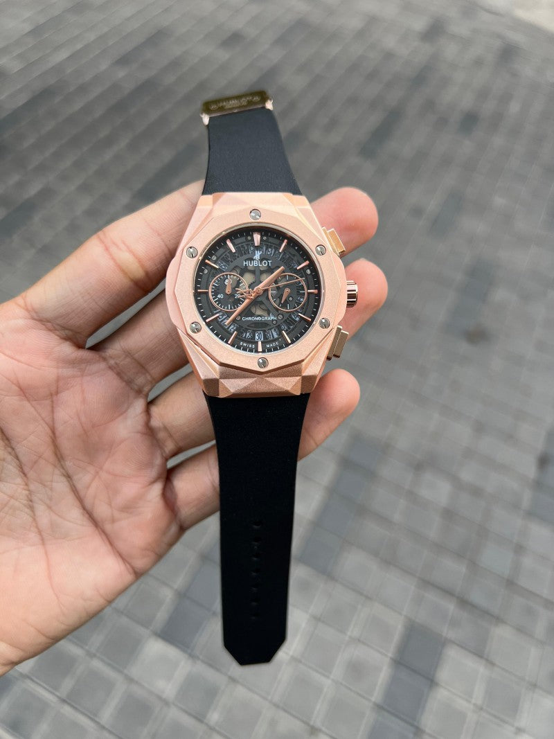 Hublot Chronograph Rose Gold Black