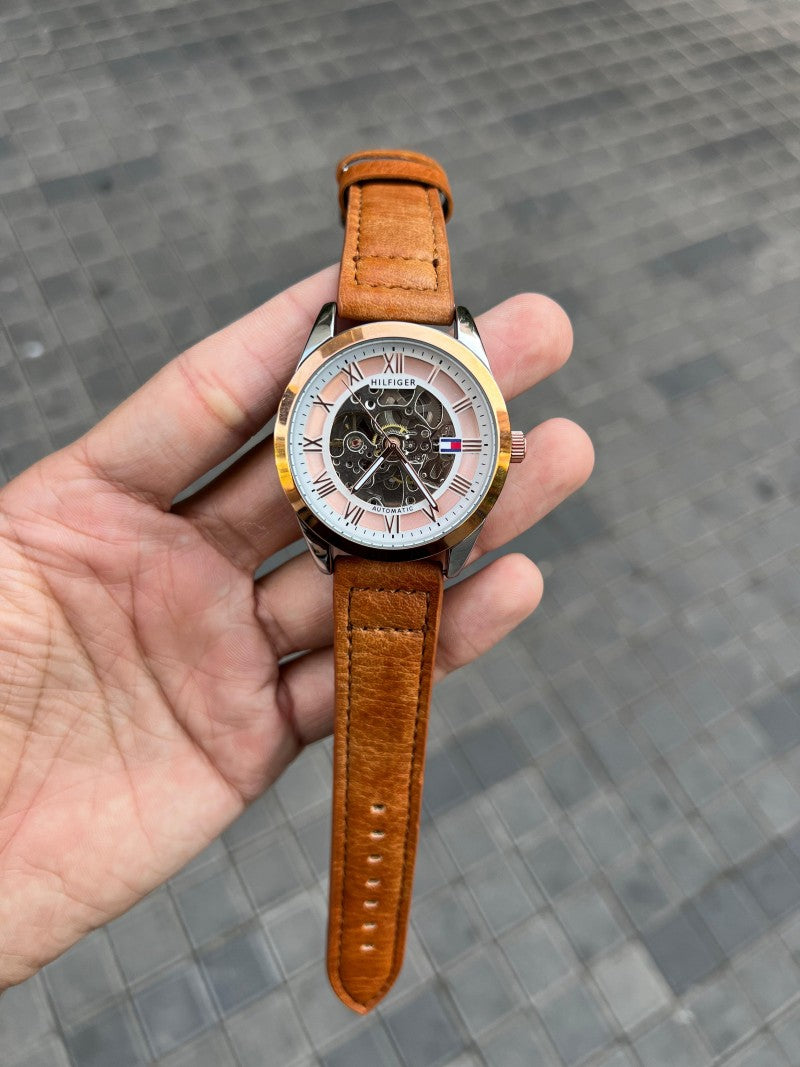 Tommy Hilfige r Automatic Leather Brown Main image