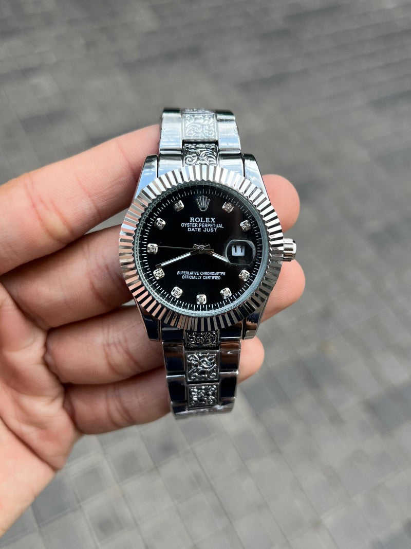 Role x Date just Vintage Silver Black Quartz