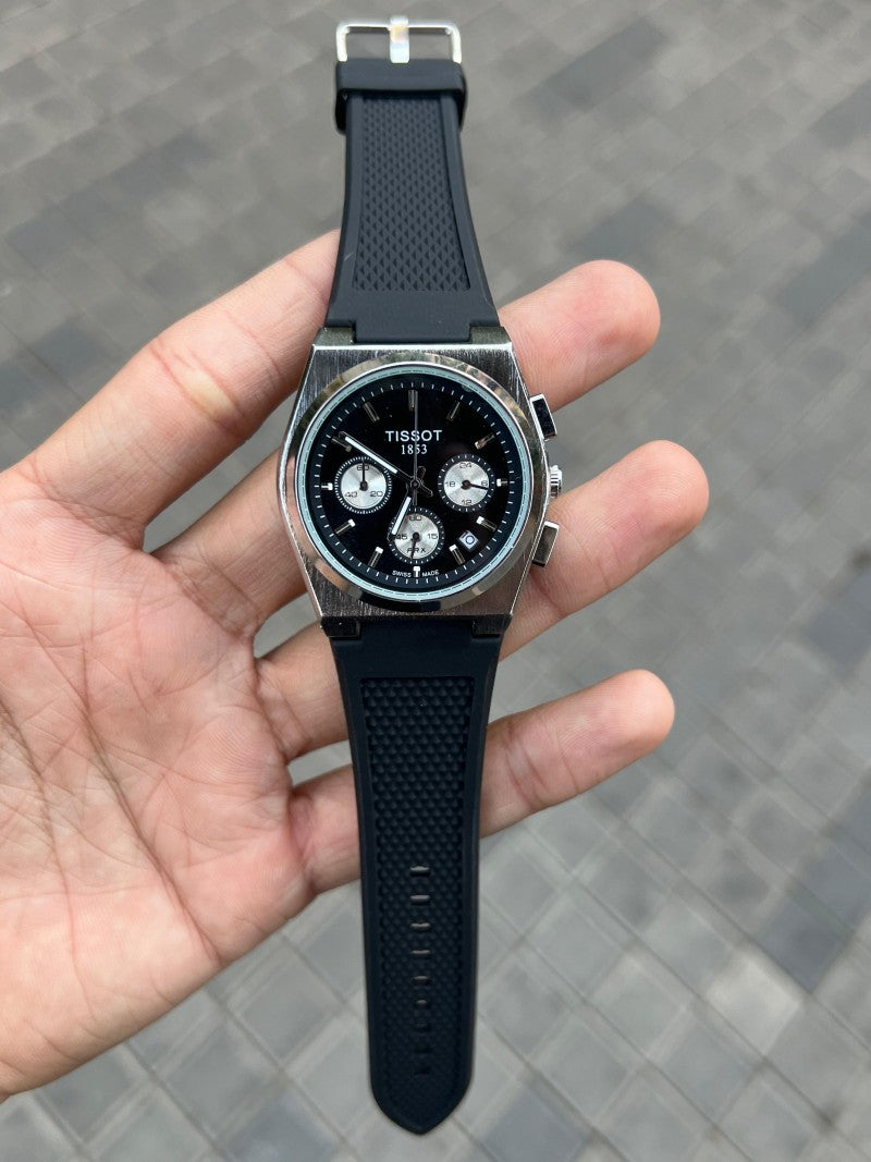 Tisso t PRX Chronograph Silicon Silver Black Main image