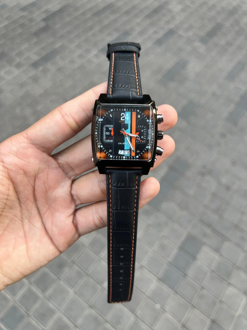 Tag Heue r Monaco Leather Full Black