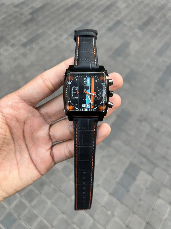 Tag Heue r Monaco Leather Full Black