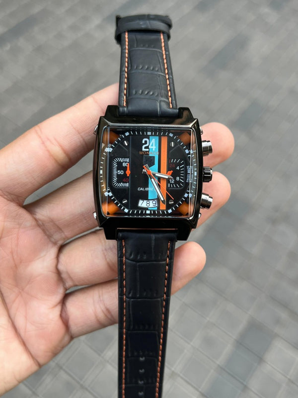 Tag Heue r Monaco Leather Full Black