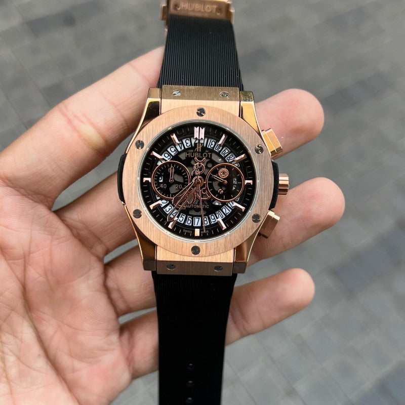 Hublo t Big Bang Calendar Black RoseGold
