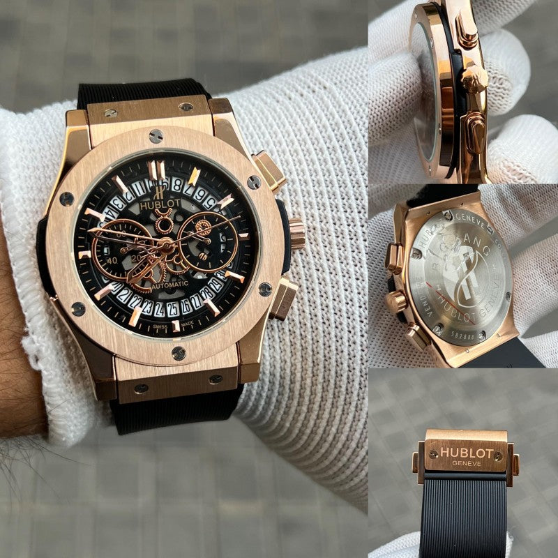 Hublo t Big Bang Calendar Black RoseGold