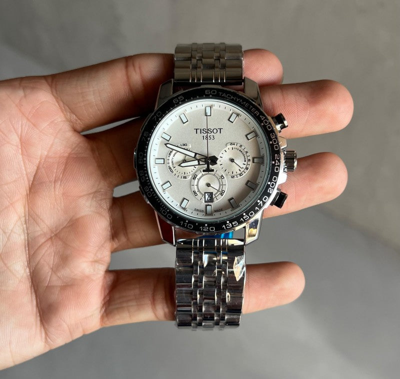 Tisso t Supersport Chrono Silver White