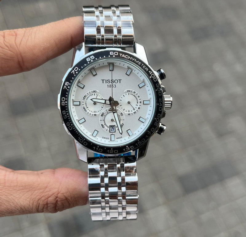 Tisso t Supersport Chrono Silver White