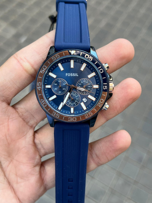 Fossi l Bannon Multifunction Blue Silicon