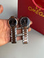 Omeg a Couple Two Tone Black Dial