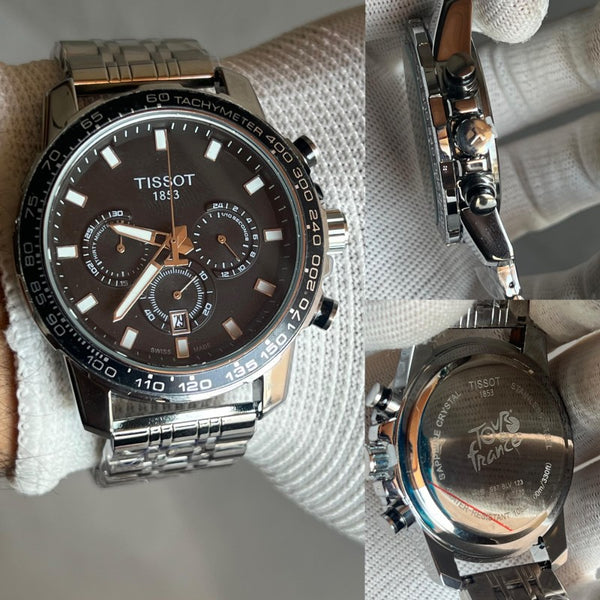 Tisso t Supersport Chrono Silver Black