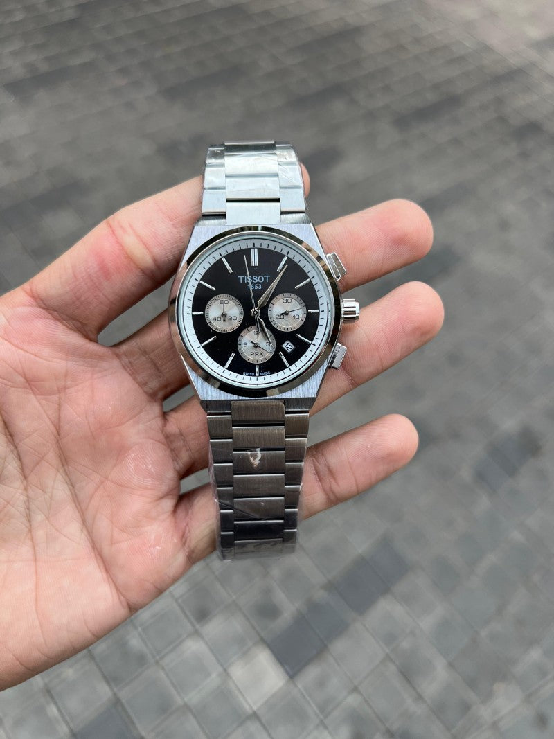Tisso t PRX Chronograph Silver Black