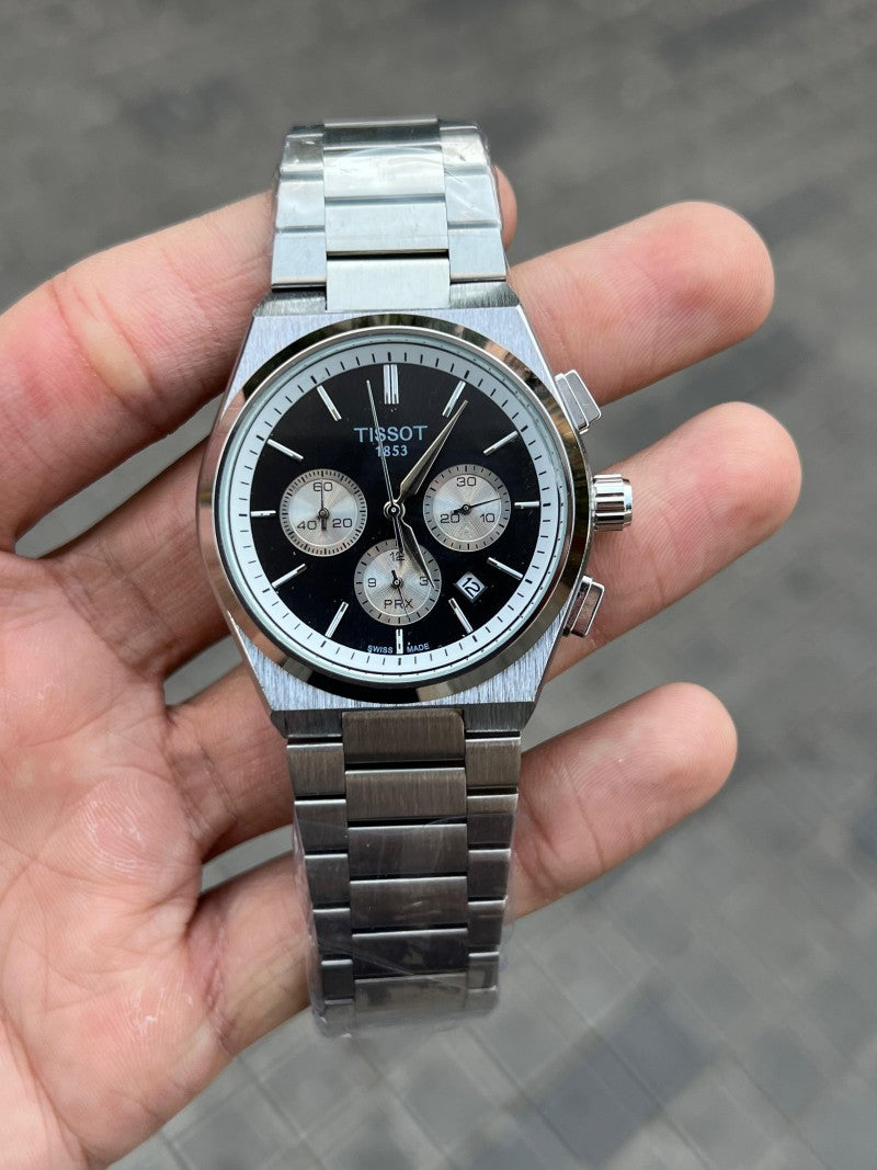 Tisso t PRX Chronograph Silver Black