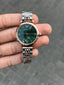 Emporio Arman i Women Two Tone Green Dial Roman