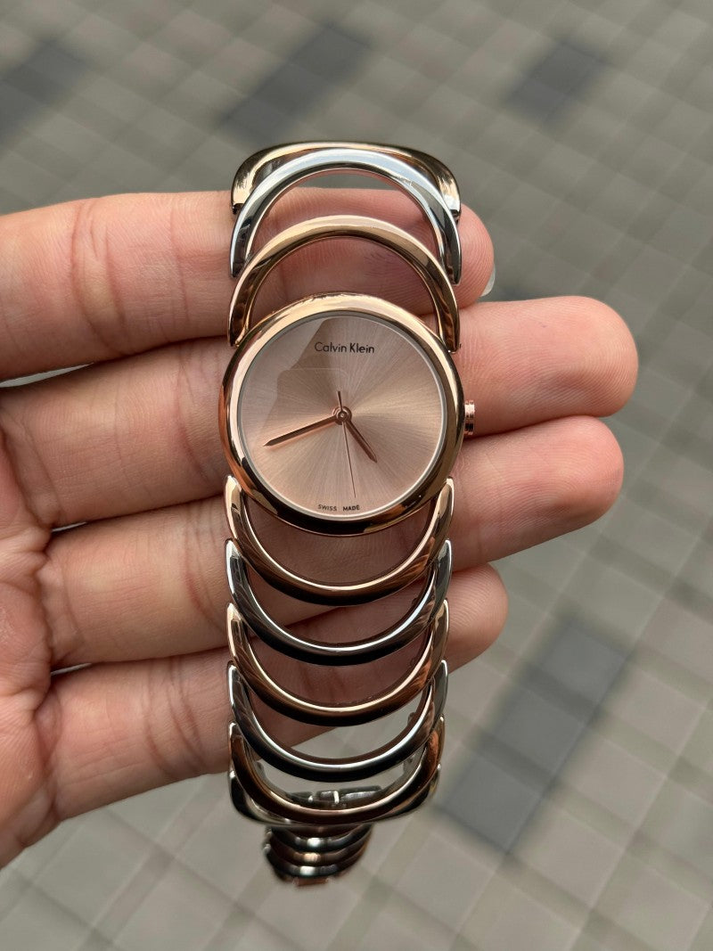 Calvin Klei n Women Two Tone Pink Dial