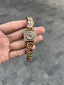 Michael Kor s Chain Lock Golden White Womens