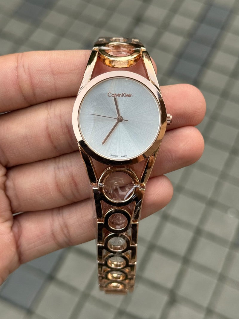 Calvin Klei n Women s Rose Gold White Dial Main image