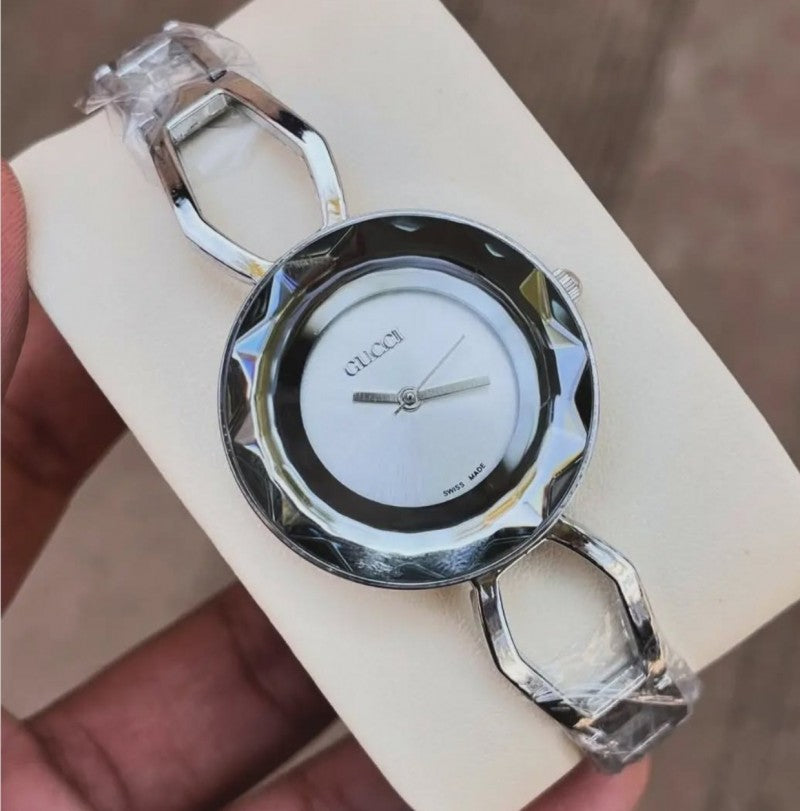 Gucc i Slim Women s Silver White