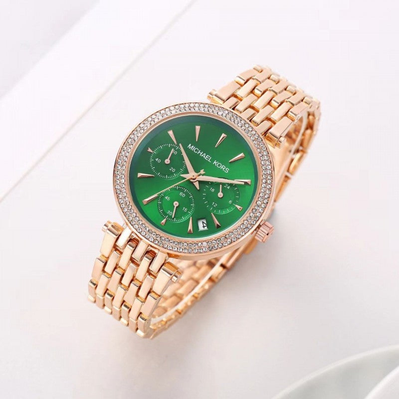 Michael Kor s Darci Chronograph Rose Green