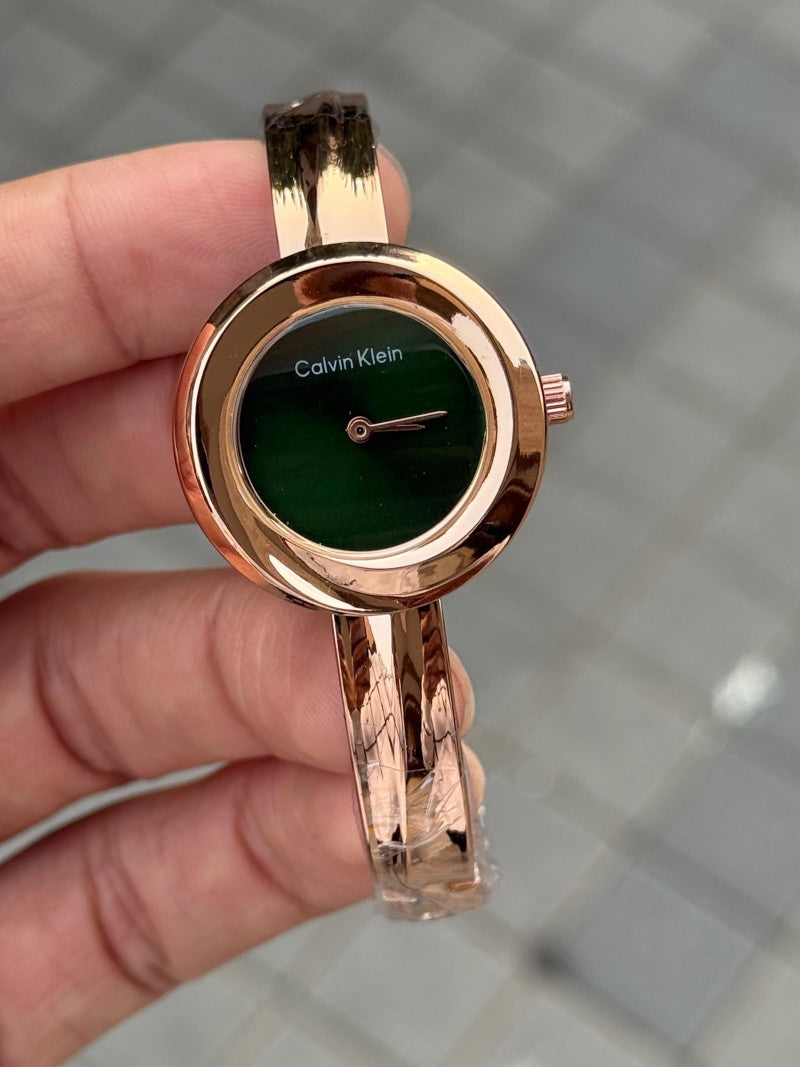 Calvin Klei n Twisted Bezel Women Rose Green Secondary image