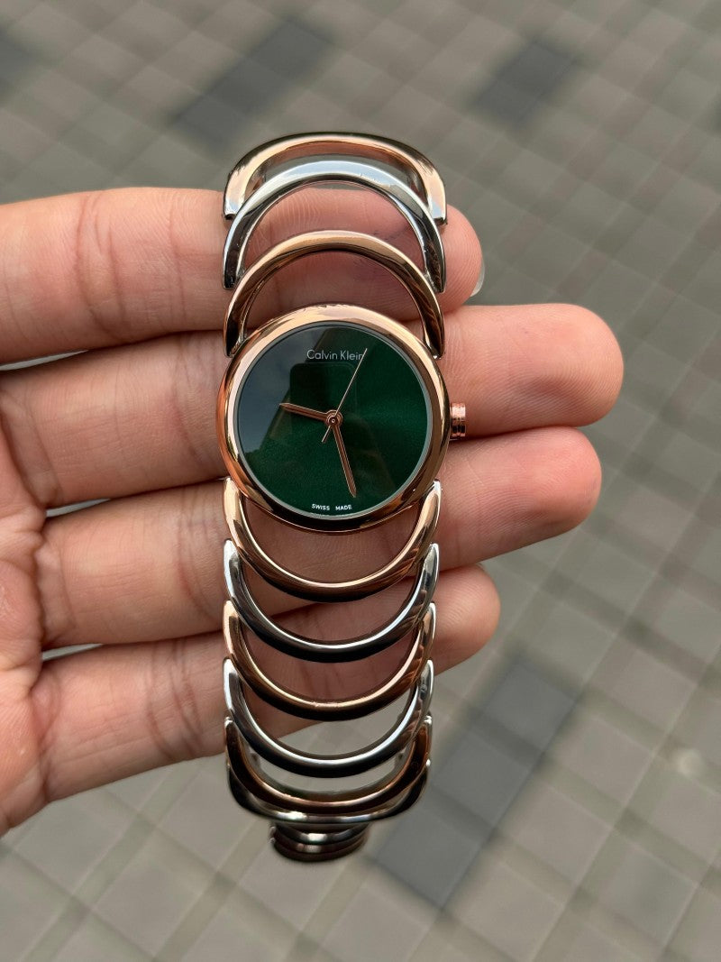 Calvin Klei n Women Two Tone Green Dial Secondary image