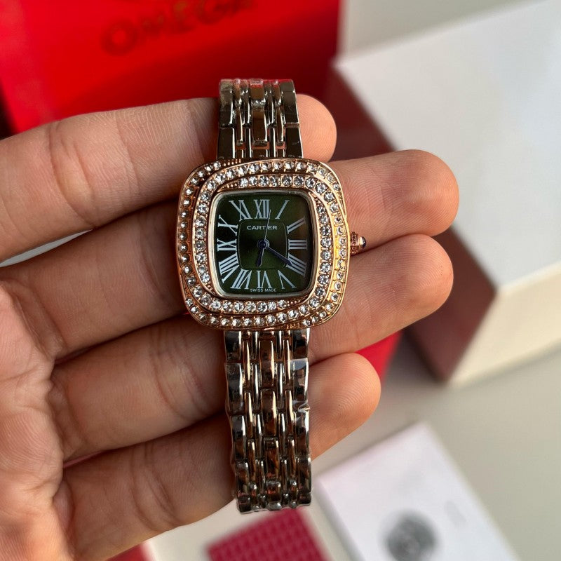 Cartie r Women s Two Tone Green Dial Secondary image