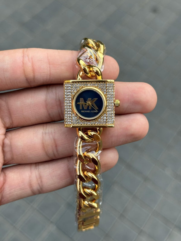 Michael kor s Chain Lock Women s Gold Blue