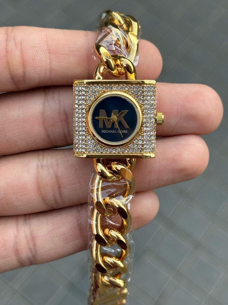 Michael kor s Chain Lock Women s Gold Blue